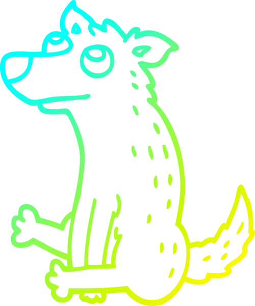 Bir insan tarafından çizilmiş çizgi film köpeği çizimi.