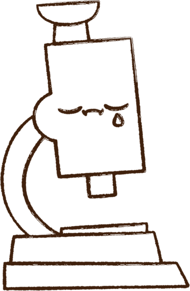 Bir insan tarafından çizilmiş mikroskop Kömür Çizimi