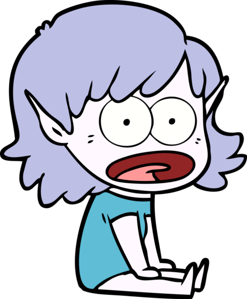 Bir insan tarafından çizilen elf kızı şok etti.