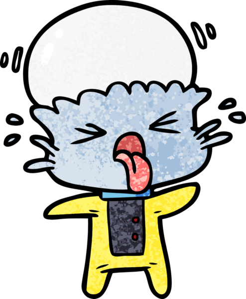 Bir insan tarafından çizilmiş garip bir uzaylı çizgi filmi.