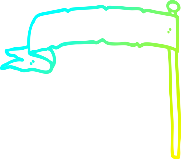 Bir insan tarafından çizilen bayrağın soğuk gradyan çizgisi.