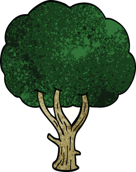 Bir insan tarafından çizilmiş karalama ağacı.