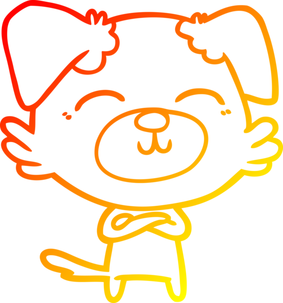 Bir insan tarafından çizilmiş çizgi film köpeğinin sıcak çizgi çizimi