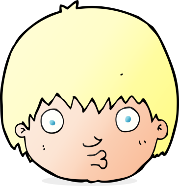 Bir insan tarafından çizilmiş meraklı bir çocuk.