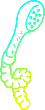 Bir insan tarafından çizilmiş bir karikatür duş başlığı çizimi