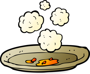 bir insan tarafından çizilmiş boş bir tabak.