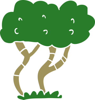 Bir insan tarafından çizilmiş karalama ağacı.