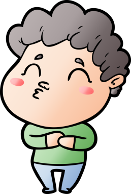 Çizgi film adamı somurtuyor Bir insan tarafından çizilmiş