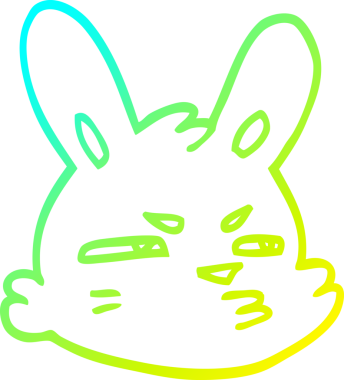 Bir insan tarafından çizilmiş karikatür karikatürünün soğuk gradyan çizgisi.