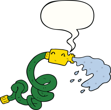 bir insan tarafından çizilmiş konuşma baloncuklu karikatür hortumu