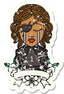 Retro Dövme Tarzı Ağlayan İnsan Haydut Doğal bir rulo bir insan tarafından çizilmiş