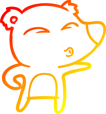 Bir insan tarafından çizilmiş kutup ayısını açıklayan bir çizgi çizgi.