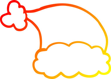 Bir insan tarafından çizilmiş çizgi film elf şapkası.