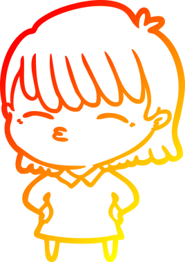 Bir insan tarafından çizilmiş bir karikatür kadın çizimi