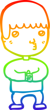 gökkuşağı gradyan çizgi çizimi bir insan tarafından çizilmiş bir karikatür adam