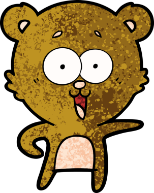 Bir insan tarafından çizilmiş bir çizgi film karakteri.