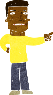 Bir insan tarafından çizilmiş çizgi filmci.