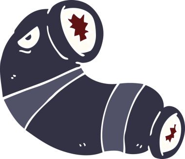 Bir insan tarafından çizilmiş karalama canavarı sülüğü.