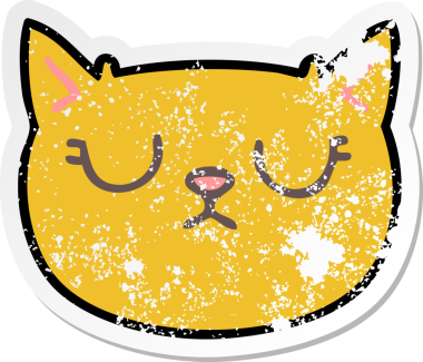 Bir insan tarafından çizilmiş garip bir el çizimi, kederli bir çıkartma.