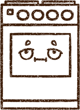 Bir insan tarafından çizilmiş elektrikli fırın kömürü.