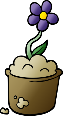 Bir insan tarafından çizilmiş karalama saksısı.