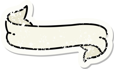 Bir insan tarafından çizilmiş geleneksel bir pankartın dövmesi.