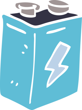 Bir insan tarafından çizilmiş karalama bataryası.