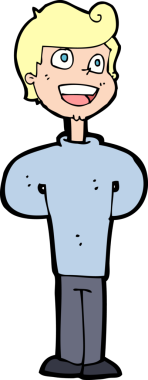 Bir insan tarafından çizilmiş mutlu bir adam.