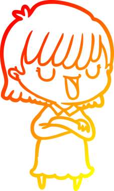 Bir insan tarafından çizilmiş bir karikatür kadın çizimi