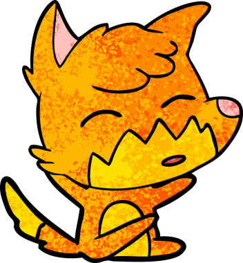 bir insan tarafından çizilmiş tilki çizgi filmi