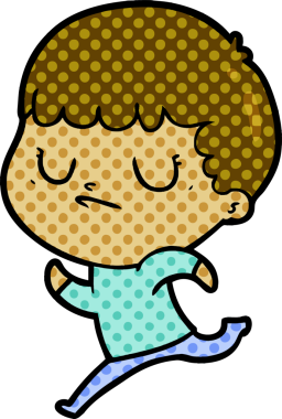 Bir insan tarafından çizilmiş huysuz çocuk çizgi filmi.