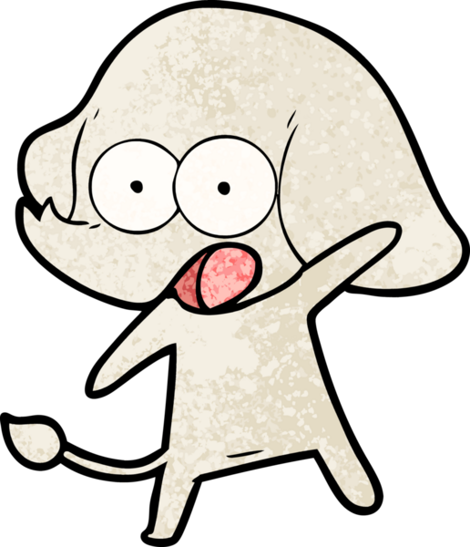 Bir insan tarafından çizilmiş şirin bir fil.