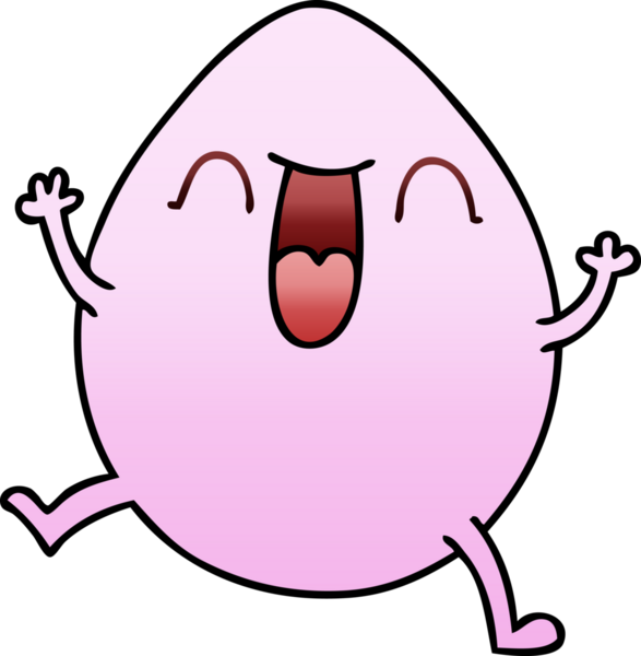 bir insan tarafından çizilmiş gölgelenmiş garip karikatür yumurtası