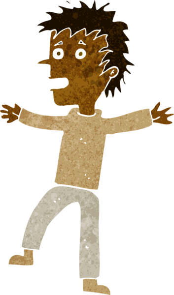 Bir insan tarafından çizilmiş mutlu bir adam.