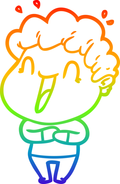 Bir insan tarafından çizilmiş mutlu bir adamın çizgi çizimi.