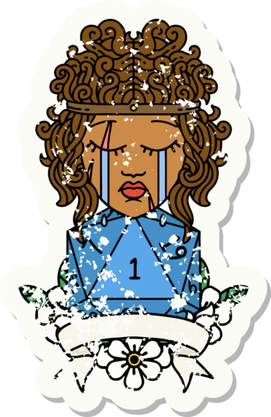 Retro Dövme Tarzı Ağlayan Barbar İnsan Bir insan tarafından çizilmiş doğal bir ruloyla