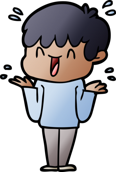 Bir insan tarafından çizilmiş gülen çocuk.