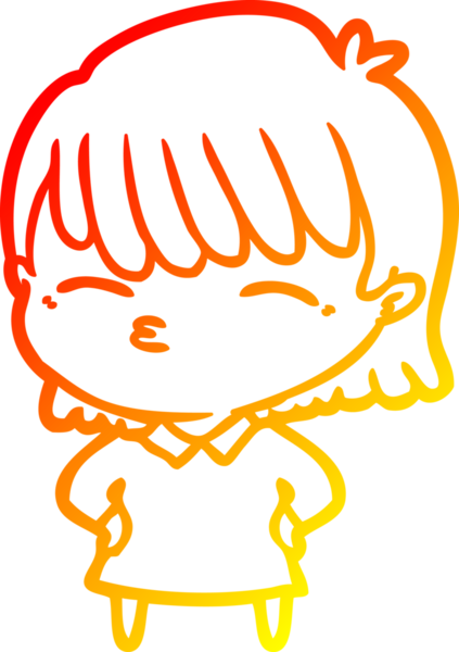 Bir insan tarafından çizilmiş bir karikatür kadın çizimi