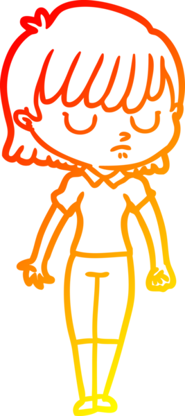 Bir insan tarafından çizilmiş bir karikatür kadın çizimi