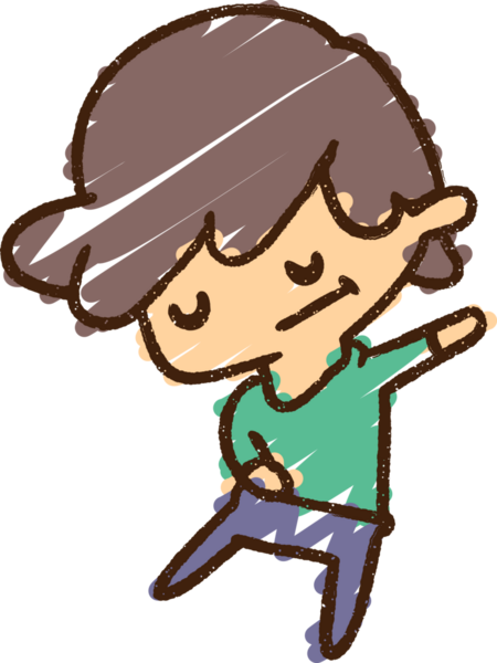 Bir insan tarafından çizilen Dans Eden Adam Tebeşiri