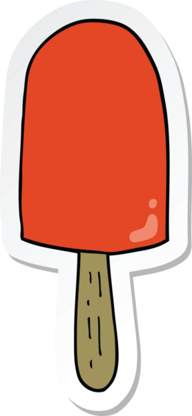 Bir insan tarafından çizilmiş bir lolipopun çıkartması.