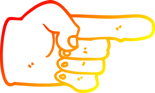 Bir insan tarafından çizilmiş bir çizgi filmin sıcak gradyan çizimi