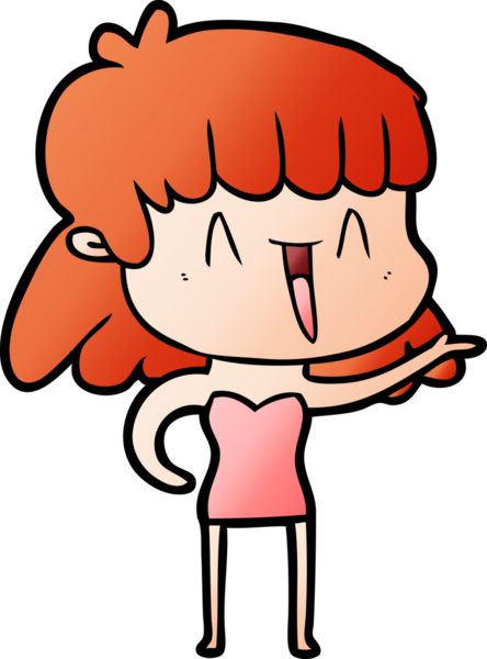 Bir insan tarafından çizilmiş karikatür kadın.