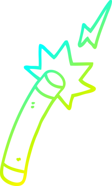 Bir insan tarafından çizilmiş bir çizgi film sihirbazının soğuk çizgi çizimi.