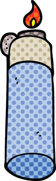 Bir insan tarafından çizilmiş çizgi roman tarzı bir çakmak.