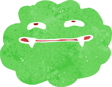 Bir insan tarafından çizilmiş vampir karikatürü.