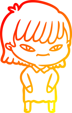 Bir insan tarafından çizilmiş bir karikatür kadın çizimi