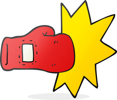 Bir insan tarafından çizilmiş serbest çizim boks eldiveni.