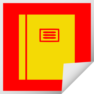 Bir insan tarafından çizilmiş bir günlük kitabının kare soyma etiketi.