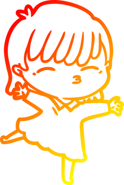 Bir insan tarafından çizilmiş bir karikatür kadın çizimi